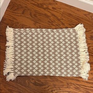 Sticky Toffee Woven Fringe Placemats